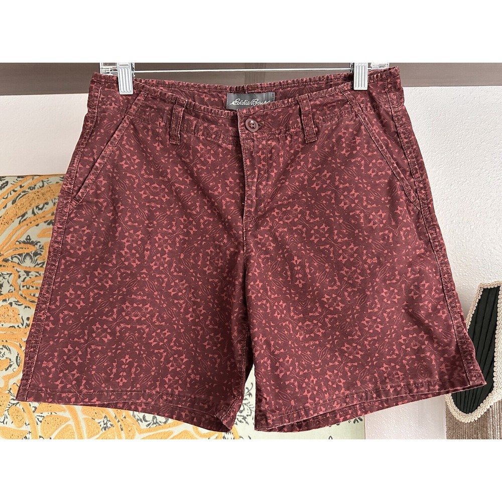 Eddie Bauer Burgundy Micro-Print Women's Shorts